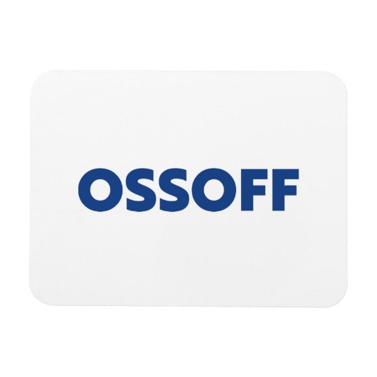 Jon Ossoff Georgia Senat Absturz blau weiß Magnet (Horizontal)