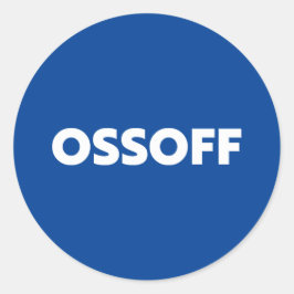 Jon Ossoff Georgia Senat Absturz blau weiß Runder Aufkleber