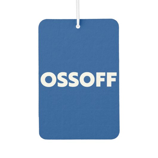 Jon Ossoff Georgia Senat Absturz blaues weißes Aut Autolufterfrischer (Vorderseite)