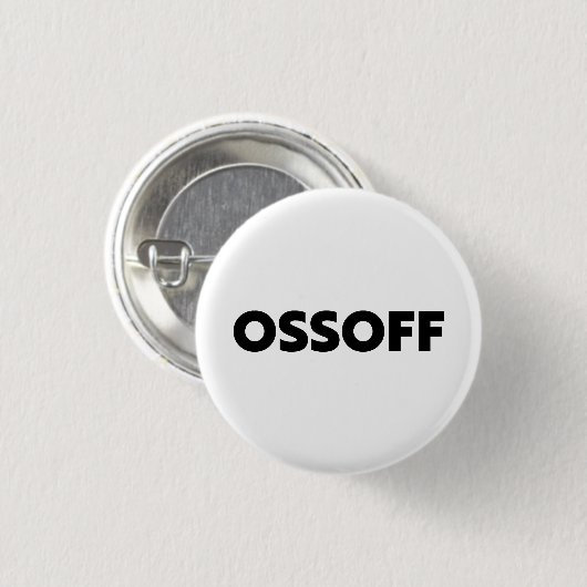 Jon Ossoff Georgia Senat Absturz Schwarz-weiß Button (Vorne & Hinten)