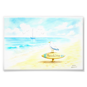 Jon Seagull - Frieden & Liebe Fotodruck