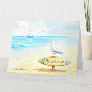 Jon Seagull - Frieden & Liebe Karte
