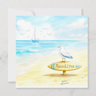 Jon Seagull - Frieden & Liebe Karte