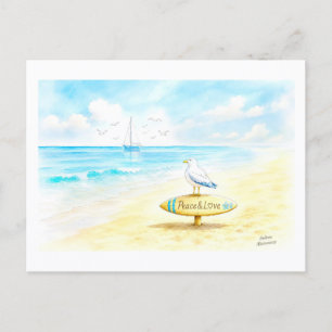 Jon Seagull - Frieden & Liebe Postkarte