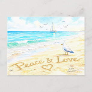Jon Seagull - Frieden & Liebe  Postkarte