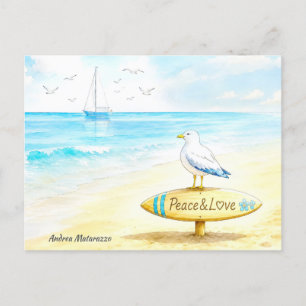 Jon Seagull - Frieden & Liebe Postkarte