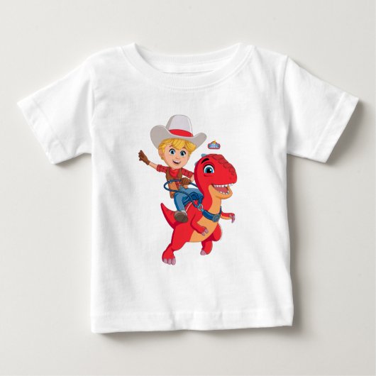 Jon und Blitz | Dino Ranch Baby T-shirt (Vorderseite)