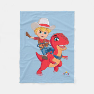Jon und Blitz Dino Ranch Fleecedecke
