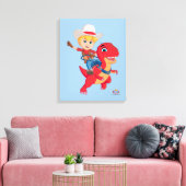 Jon und Blitz | Dino Ranch Leinwanddruck (Insitu (Wohnzimmer))