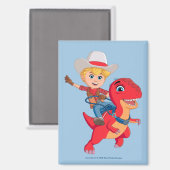 Jon und Blitz | Dino Ranch Magnet (Vorderseite/Rückseite)