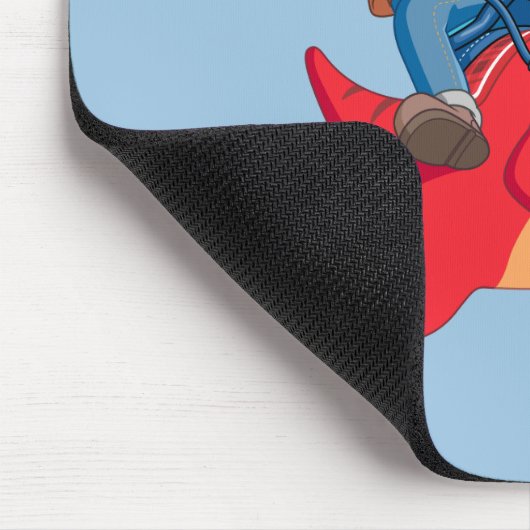 Jon und Blitz | Dino Ranch Mousepad (Ecke)