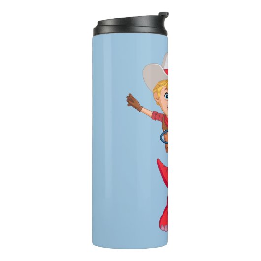 Jon und Blitz | Dino Ranch Thermosbecher (Nach links gedreht)