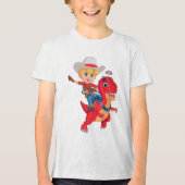 Jon und Blitz | Dino Ranch Tri-Blend Shirt (Vorderseite)