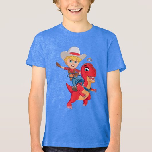 Jon und Blitz | Dino Ranch Tri-Blend Shirt (Vorderseite)