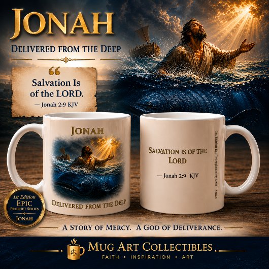 Jona aus der Tiefe errettet Kaffee Kaffeetasse