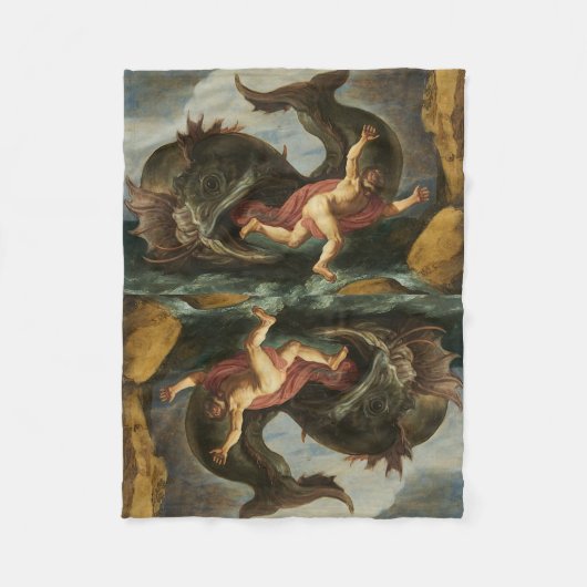 "Jona und der Wal"-Fleece-Decke Fleecedecke (Vorderseite)