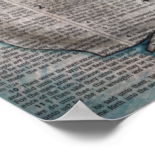 Jonah 2:2 - "Er hörte mich" Poster (Ecke)