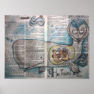 Jonah 2:2 - "Er hörte mich" Poster