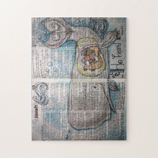 Jonah 2:2 - "Er hörte mich" Puzzle (Vertikal)