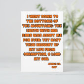 Jonah 2:6 KJV Bible Verse Gruß Karte (Stehend Vorderseite)