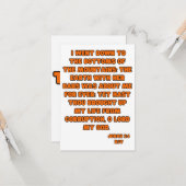 Jonah 2:6 KJV Bible Verse Gruß Karte (Vorderseite/Rückseite Beispiel)