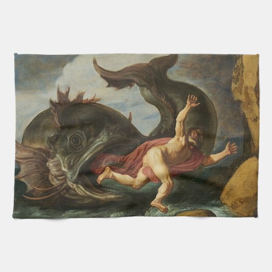 "Jonah and the Whale" Handtuch (Horizontal)