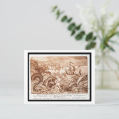 Jonah and the Whale, Illustration from a Bible, Postkarte (Stehend Vorderseite)