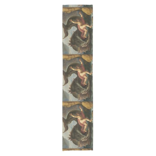 "Jonah and the Whale" Kurzer Tischläufer (Vorderseite)