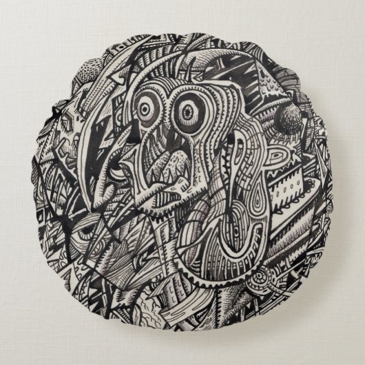 Jonah Complex Rundes Kissen (Vorderseite)