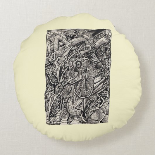 Jonah Complex Rundes Kissen (Rückseite)