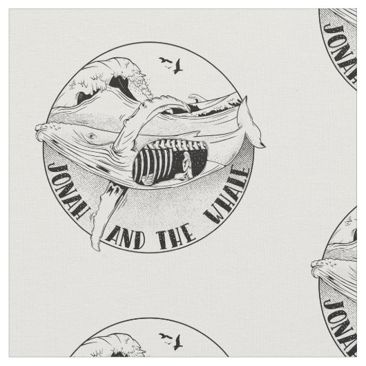 Jonah in der Zeit der Bibelkunst Stoff (Nahaufnahme)