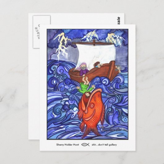 Jonah & The Big Fish Postcard Postkarte (Vorne/Hinten)