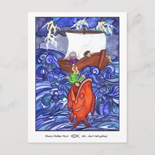 Jonah & The Big Fish Postcard Postkarte (Vorderseite)