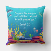 Jonah und das Whale-Kids-Kissen-Kissen-Kissen Kissen (Rückseite)