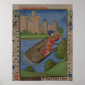 Jonah und der Wal aus der Bibel von Jean XXII Poster (Vorne)