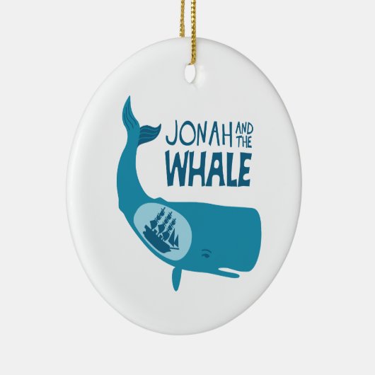Jonah und der Wal Keramik Ornament (Rechts)