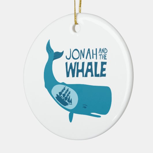 Jonah und der Wal Keramik Ornament (Links)