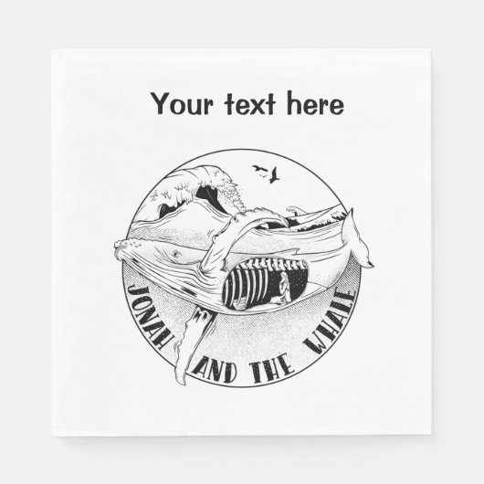 Jonah und der Wal Serviette (Vorderseite)
