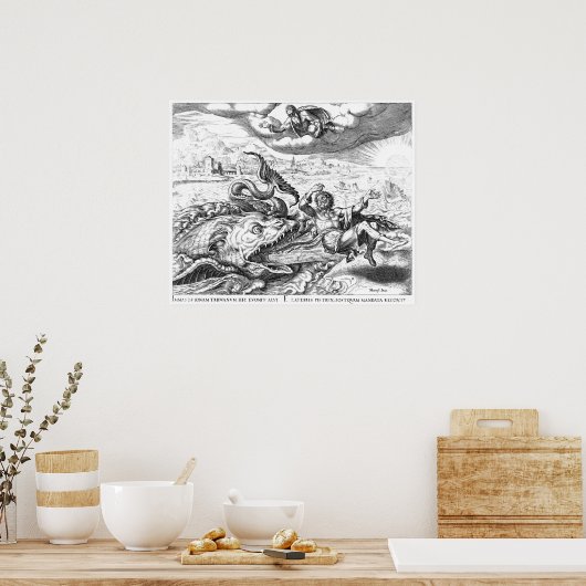 Jonah und der Wald von Philip Galle Poster (Küche)