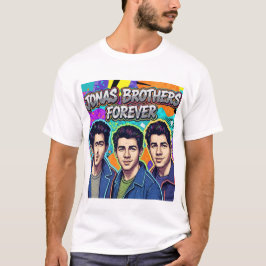 Jonas Brothers Forever - Farbenfrohe Pop Retro T-Shirt