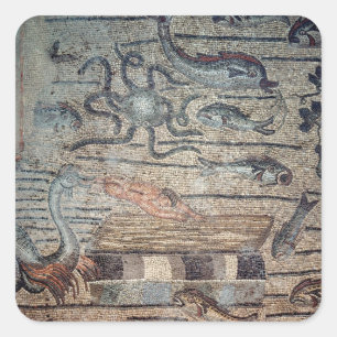 Jonas, das heraus durch den Wal, Detail von einem Quadratischer Aufkleber