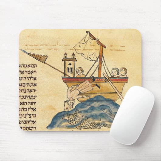 Jonas gegessen durch den Wal Mousepad (Mit Mouse)