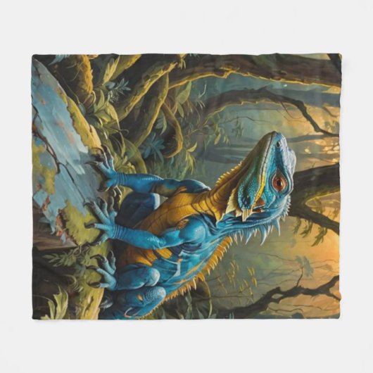 Jonas Lizard Fleecedecke (Vorderseite (Horizontal))