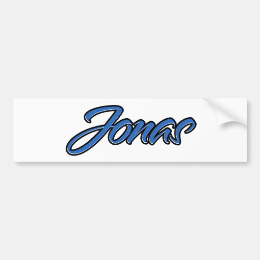 Jonas Name blue Aufkleber Sticker Autoaufkleber (Vorne)