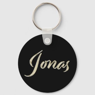 Jonas Name Whitegold Button schlüssel anhänger Schlüsselanhänger