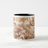 Jonas und der Wal, Illustration von einer Bibel, Zweifarbige Tasse (Mittel)