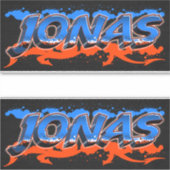Jonas Vorname Name Graffiti Aufkleber Sticker (Vorderseite)