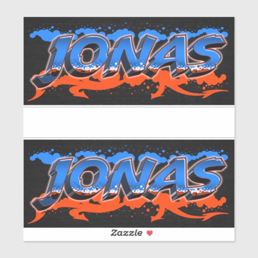 Jonas Vorname Name Graffiti Aufkleber Sticker (Blatt)