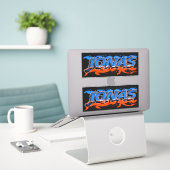 Jonas Vorname Name Graffiti Aufkleber Sticker (Laptop auf Schreibtisch)