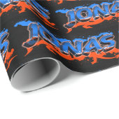 Jonas Vorname Name Graffiti blue orange Geschenkpapier (Rolleneckpunkt)